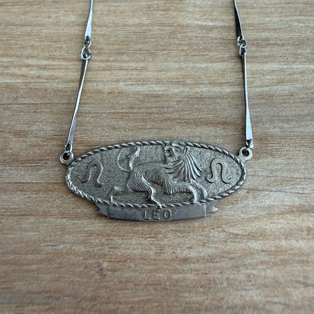 Vintage Horoscope Leo Necklace
